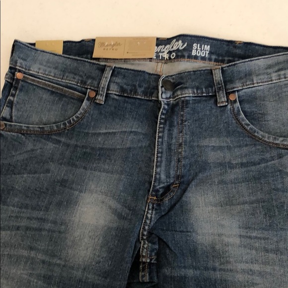 wrangler retro slim boot stretch